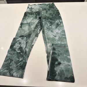 lululemon athletica Green Tie-Dye Leggings